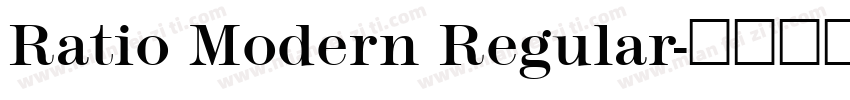 Ratio Modern Regular字体转换